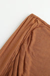 SWAYING/KNIT seamless round hem long skirt SW24SS3B23 clay color PS82